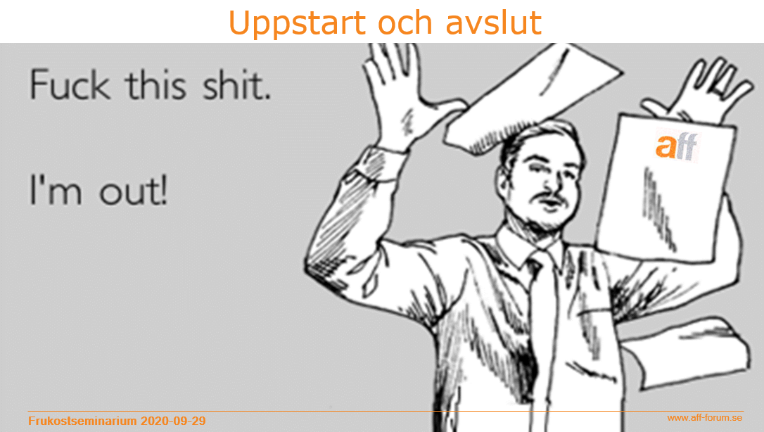 Seminarium – Uppstart och avslut